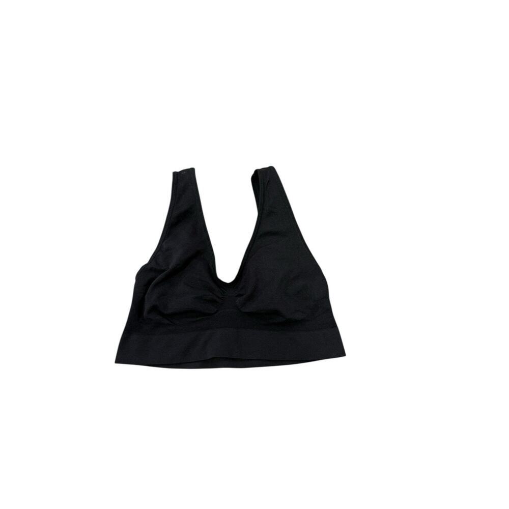 RHONDA SHEAR Stretch NYLON Black WIRELESS Seamless THE ORIGINAL AHH BRA Sz M